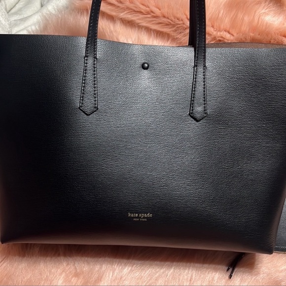 GENUINE Kate Spade Molly Tote Large Bag Black Leather Handbag - Picture 5 of 16